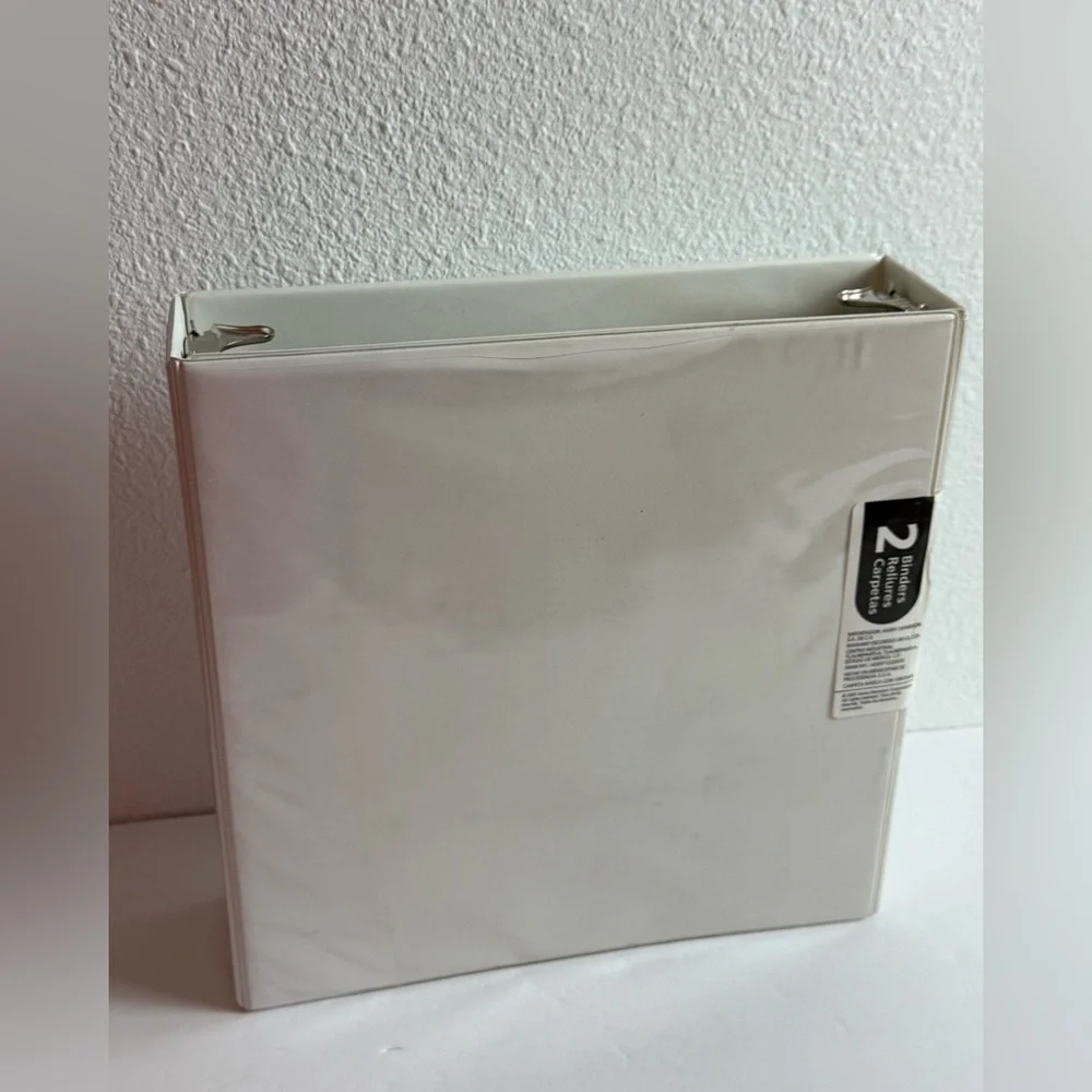 Avery White 3-Inch Ring View Binder ~ 2 Pack ~ NEW
